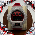 VVS1 Moissanite G-Shock DW-6900RRB-4 Watch - GRA CERTIFIED