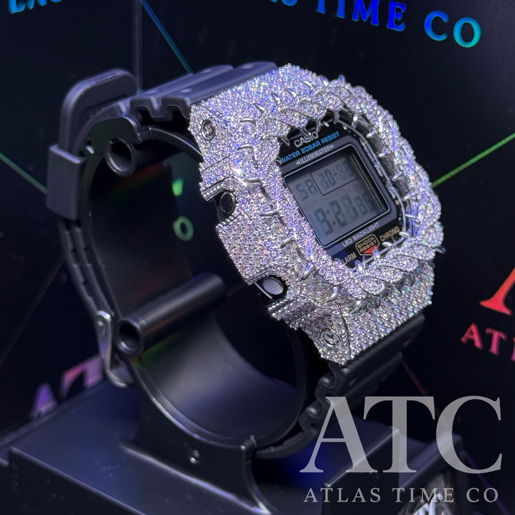 VVS1 Moissanite G-Shock DW-5600UE Watch - GRA CERTIFIED