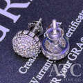 3D Round VVS1 8mm Moissanite Earrings GRA CERTIFIED - 925 Sterling Silver