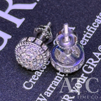 3D Round VVS1 8mm Moissanite Earrings GRA CERTIFIED - 925 Sterling Silver