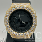 VVS1 Moissanite G-Shock GA-2100-1A1 Watch - GRA CERTIFIED