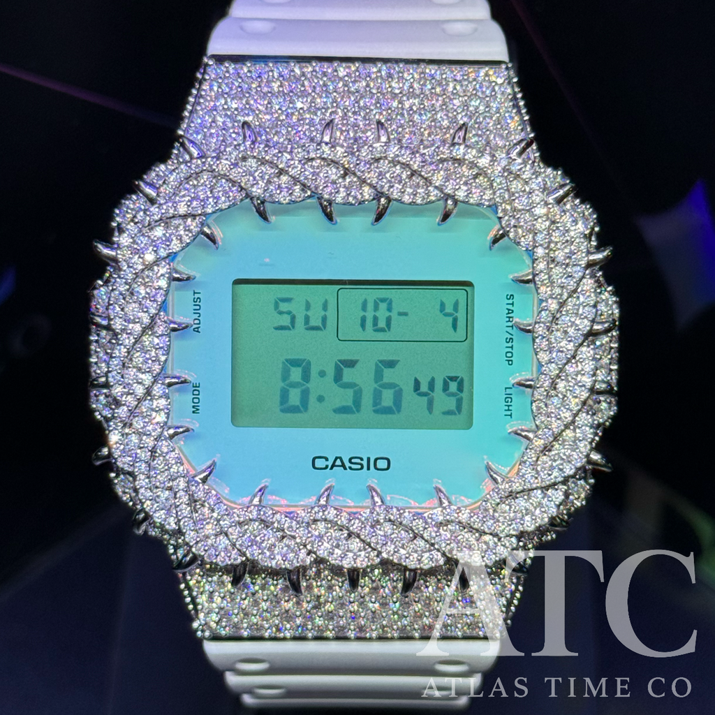 VVS1 Moissanite G-Shock DW-5600TL-7 Watch - GRA CERTIFIED