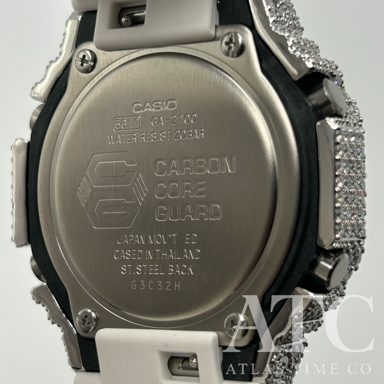 VVS1 Moissanite G-Shock GA-21007A Watch - GRA CERTIFIED