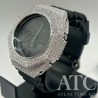 VVS1 Moissanite G-Shock GA-2100-1A1 Watch - GRA CERTIFIED
