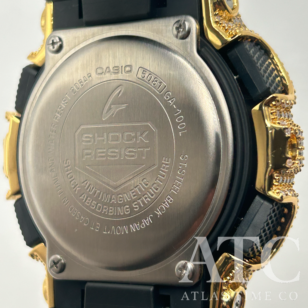 VVS1 Moissanite G-Shock GA100LA8 Watch - GRA CERTIFIED