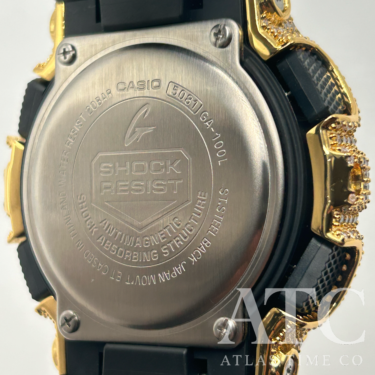 VVS1 Moissanite G-Shock GA100LA8 Watch - GRA CERTIFIED