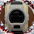 VVS1 Moissanite G-Shock DW6900MS-1 Watch - GRA CERTIFIED