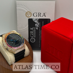VVS1 Moissanite G-Shock GA-2100VB-1A Watch - GRA CERTIFIED - FULL BAGUETTE