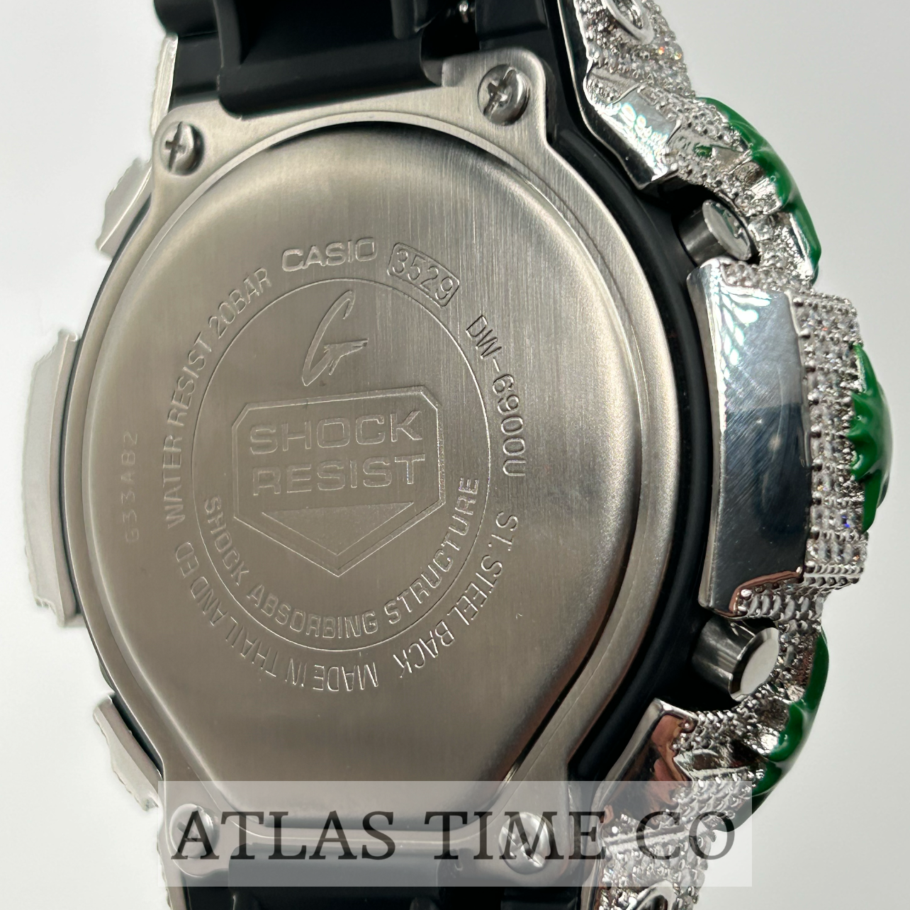 VVS1 Moissanite G-Shock ENAMEL SERIES (MAPLE LEAF) DW6900-1V Watch - GRA CERTIFIED