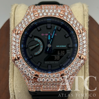 VVS1 Moissanite G-Shock GA-2100VB-1A Watch - GRA CERTIFIED