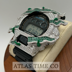 VVS1 Moissanite G-Shock ENAMEL SERIES (GREEN) DW6900-1V Watch - GRA CERTIFIED