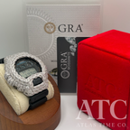 VVS1 Moissanite G-Shock DW6900-1V Watch - GRA CERTIFIED