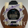 VVS1 Moissanite G-Shock ENAMEL SERIES (PURPLE) DW6900-1V Watch - GRA CERTIFIED