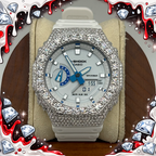 VVS1 Moissanite G-Shock GA-2100HDS-7A Watch - GRA CERTIFIED