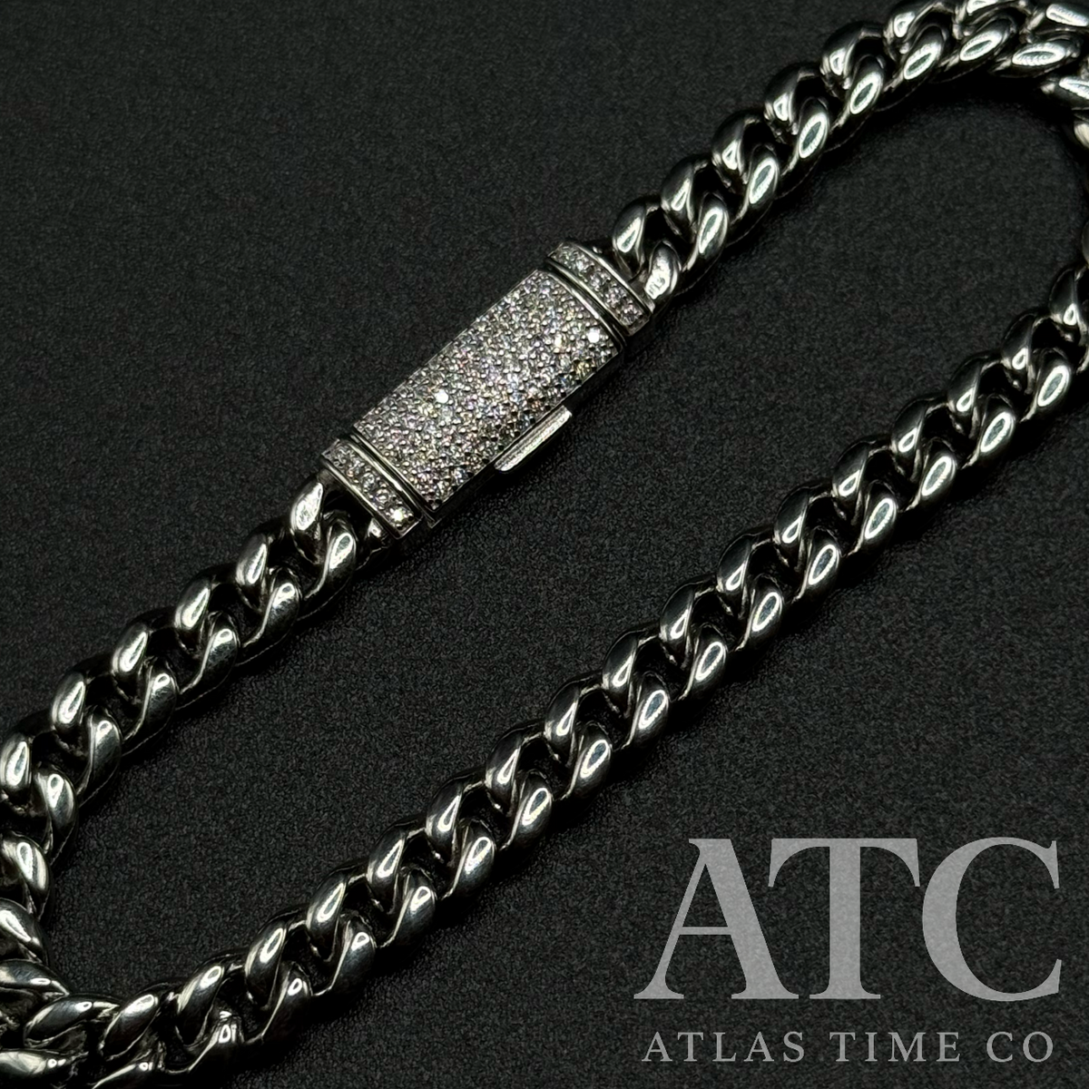 6MM VVS1 Moissanite Cuban Link Bracelet GRA CERTIFIED - 316L Stainless Steel
