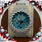 VVS1 Moissanite G-Shock GA-2100AS-5A Watch - GRA CERTIFIED