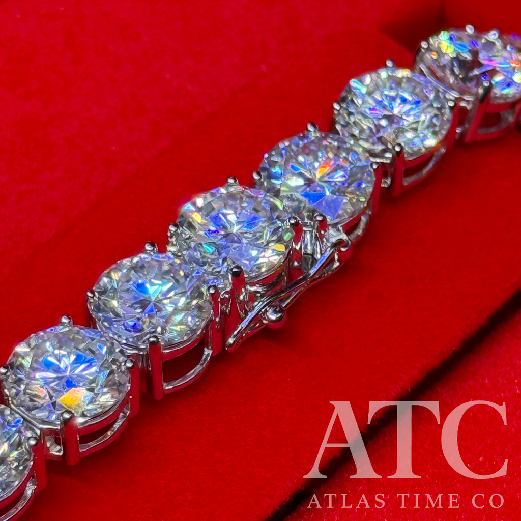 8MM VVS1 Moissanite Tennis Bracelet GRA CERTIFIED - 925 Sterling Silver