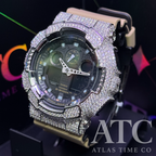 VVS1 Moissanite G-Shock GA-100LA8 Watch - GRA CERTIFIED