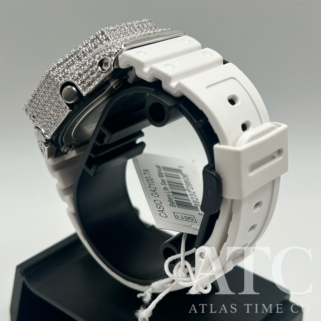 VVS1 Moissanite G-Shock GA-21007A Watch - GRA CERTIFIED