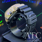 VVS1 Moissanite G-Shock DW6900-1V Watch - GRA CERTIFIED