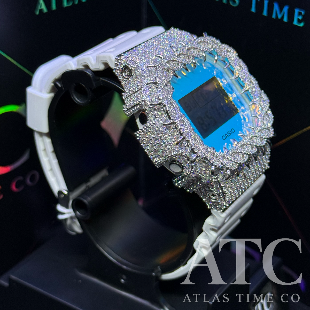 VVS1 Moissanite G-Shock DW-5600TL-7 Watch - GRA CERTIFIED