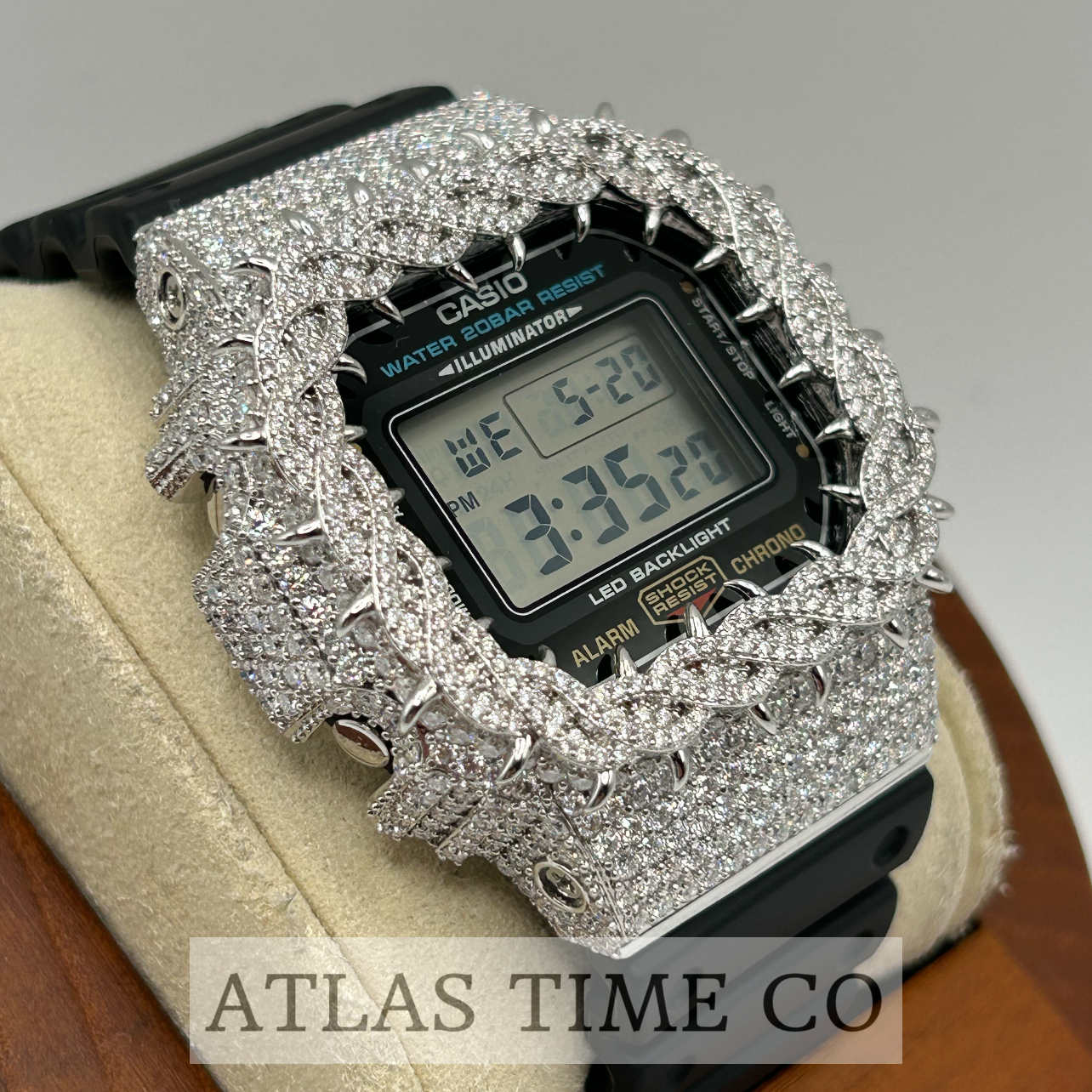 VVS1 Moissanite G-Shock DW-5600UE Watch - GRA CERTIFIED