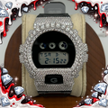 VVS1 Moissanite G-Shock DW-6900SK-1 Watch - GRA CERTIFIED