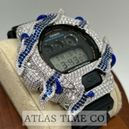 VVS1 Moissanite G-Shock ENAMEL SERIES (BLUE) DW6900-1V Watch - GRA CERTIFIED