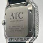 VVS1 Moissanite Atlas Time Co Imperium Stainless Steel Mechanical Watch - GRA CERTIFIED (Silver/Black)