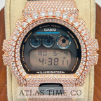 VVS1 Moissanite G-Shock DW6900-1V Watch - GRA CERTIFIED