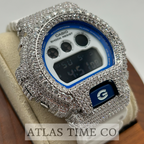 VVS1 Moissanite G-Shock DW-6900HDS-7A1DR Watch - GRA CERTIFIED