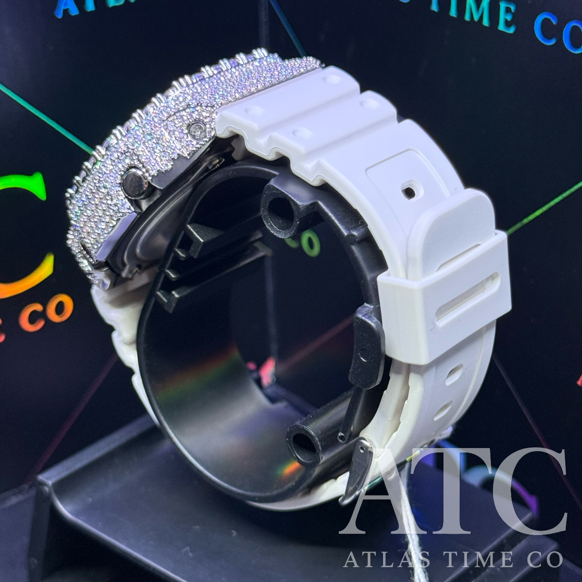VVS1 Moissanite G-Shock GA-2100HDS-7A Watch - GRA CERTIFIED