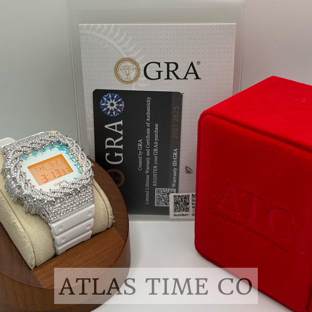 VVS1 Moissanite G-Shock DW-5600TL-7 Watch - GRA CERTIFIED