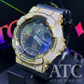 VVS1 Moissanite G-Shock GA-100MB-1ACR Watch - GRA CERTIFIED
