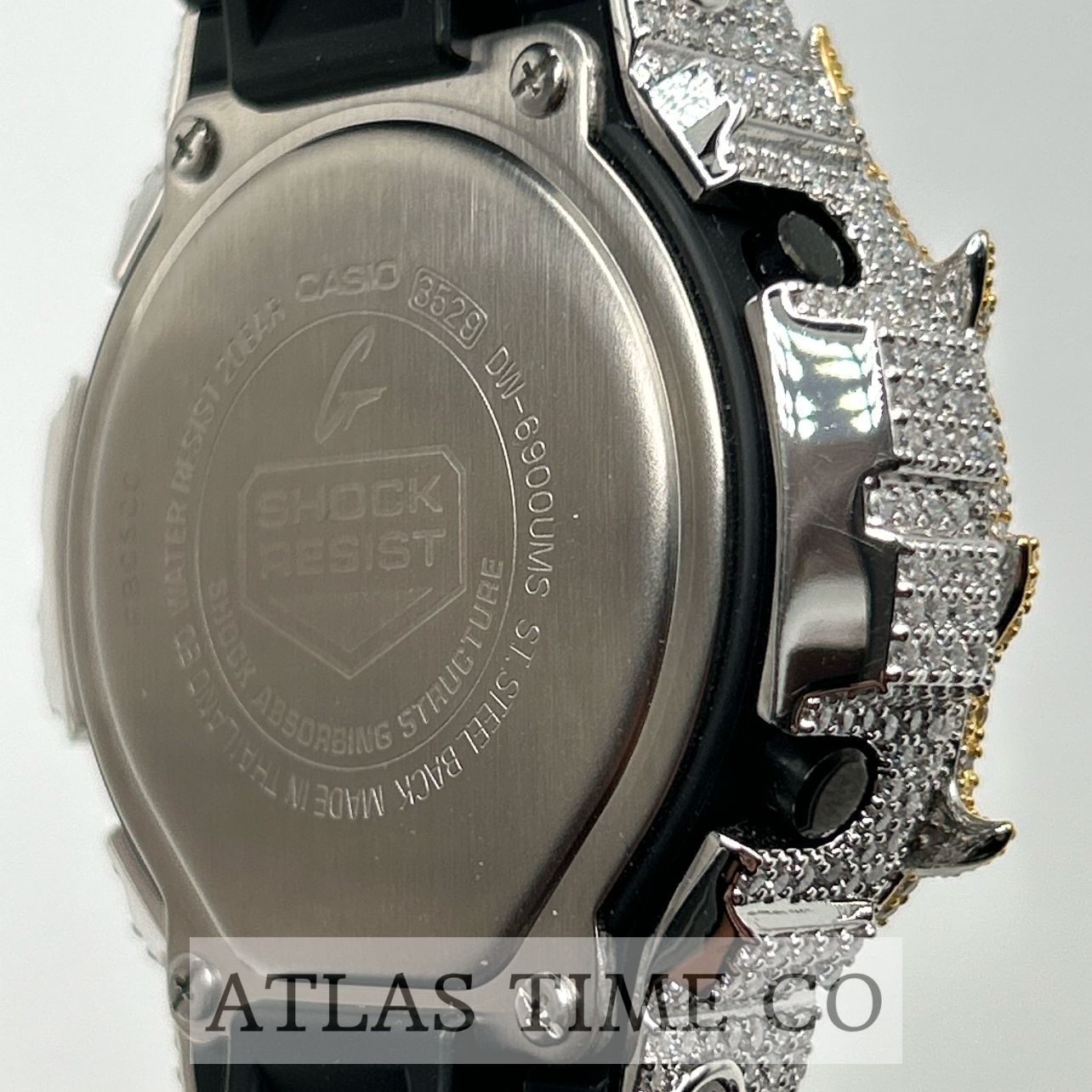 VVS1 Moissanite G-Shock DW6900MS-1 Watch - GRA CERTIFIED - EYE OF HORUS