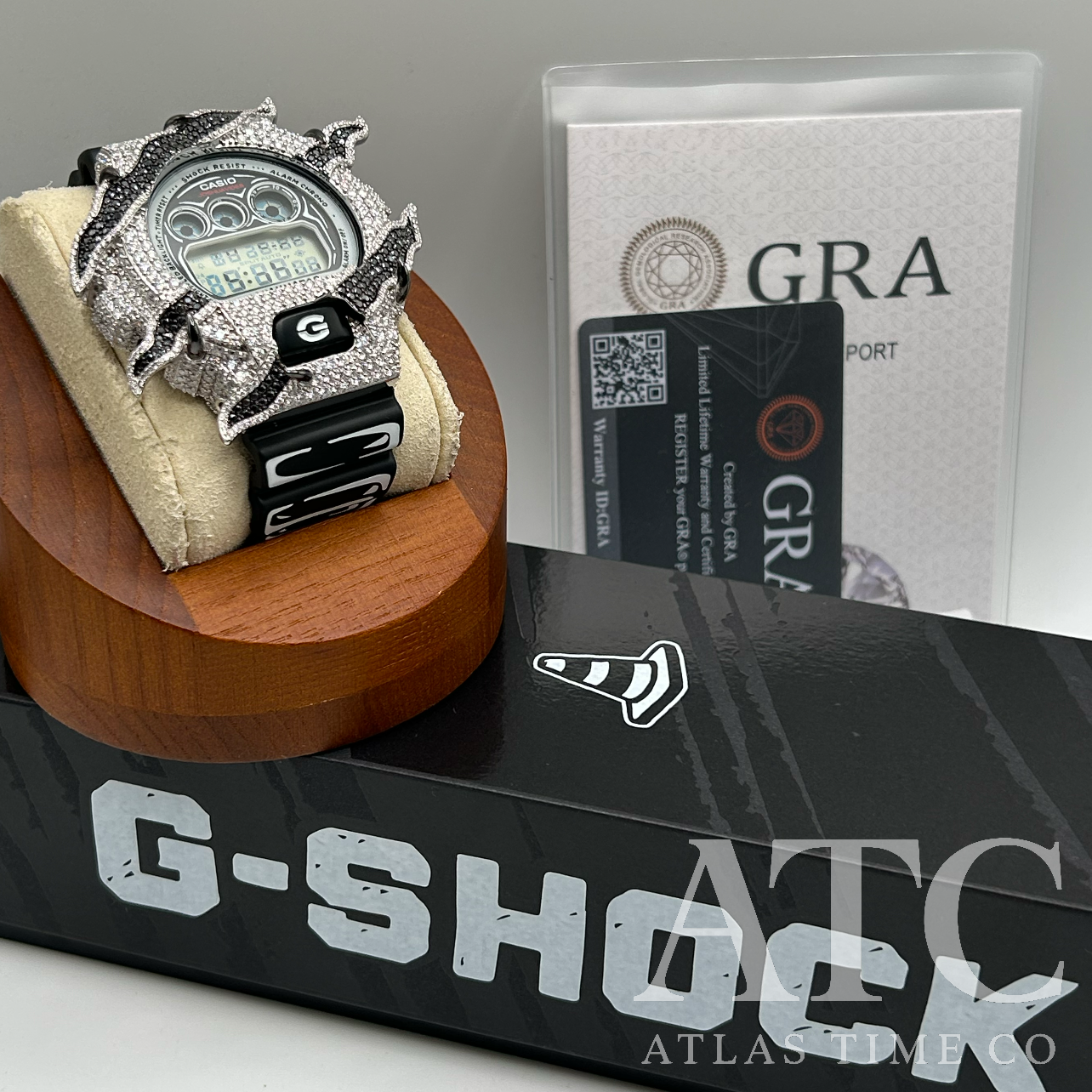 VVS1 Moissanite G-Shock X Joshua Vides DW6900JV-1 Watch - GRA CERTIFIED