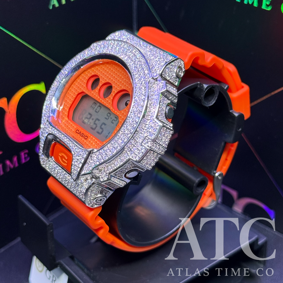 VVS1 Moissanite G-Shock DW6900GL-4DR "Lucky Drop" Watch - GRA CERTIFIED
