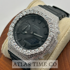 VVS1 Moissanite G-Shock GA-2100-1A1ER Watch - GRA CERTIFIED