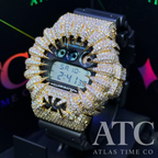 VVS1 Moissanite G-Shock DW6900-1V Watch - GRA CERTIFIED