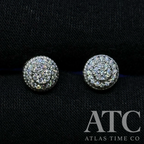 3D Round VVS1 8mm Moissanite Earrings GRA CERTIFIED - 925 Sterling Silver