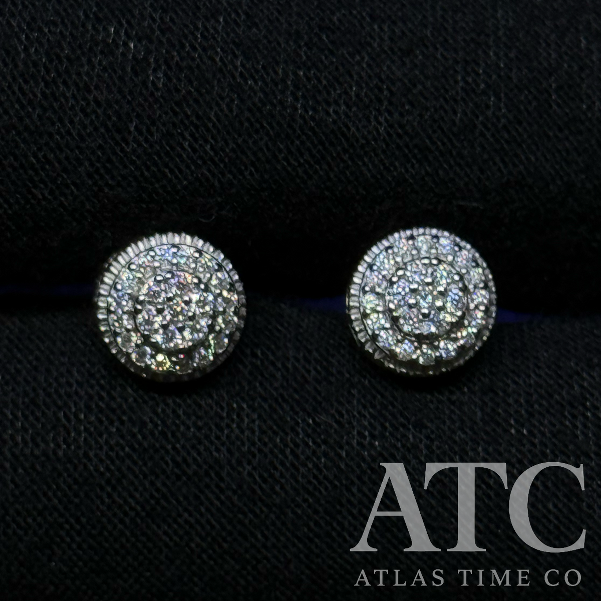3D Round VVS1 8mm Moissanite Earrings GRA CERTIFIED - 925 Sterling Silver