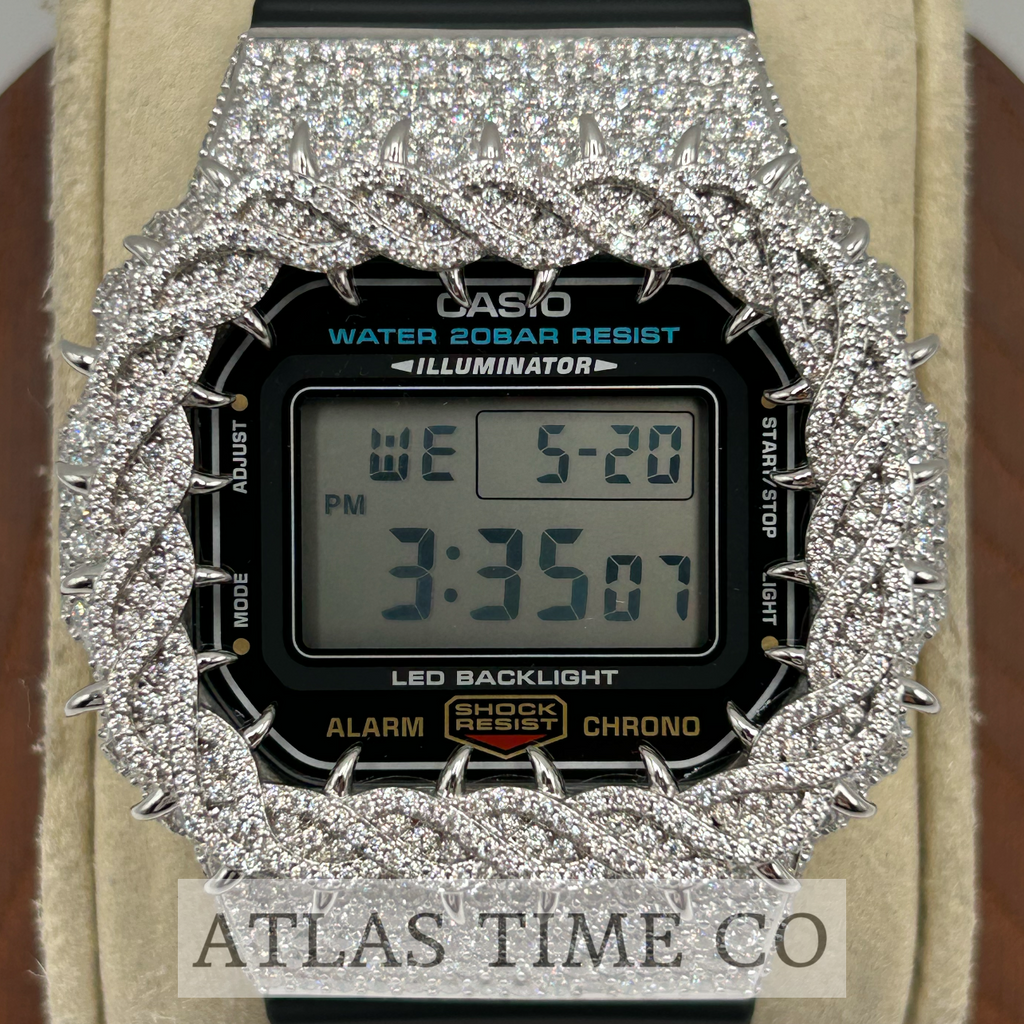 VVS1 Moissanite G-Shock DW-5600UE Watch - GRA CERTIFIED