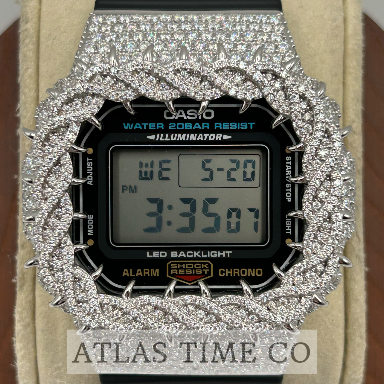 VVS1 Moissanite G-Shock DW-5600UE Watch - GRA CERTIFIED