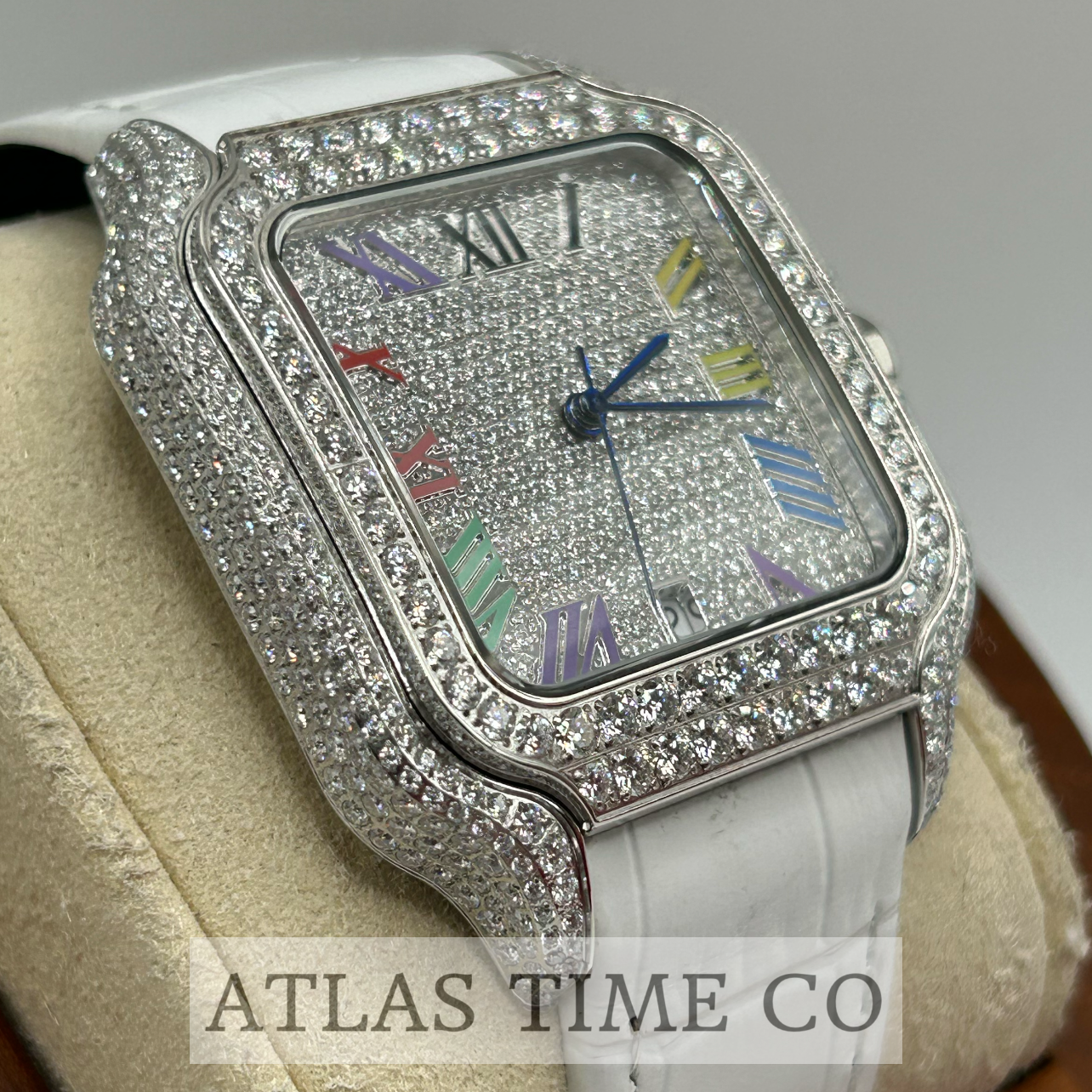 VVS1 Moissanite Ghost Series Stainless Steel Mechanical Watch - GRA CERTIFIED (White/Silver)
