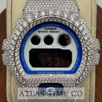 VVS1 Moissanite G-Shock DW-6900HDS-7A1DR Watch - GRA CERTIFIED