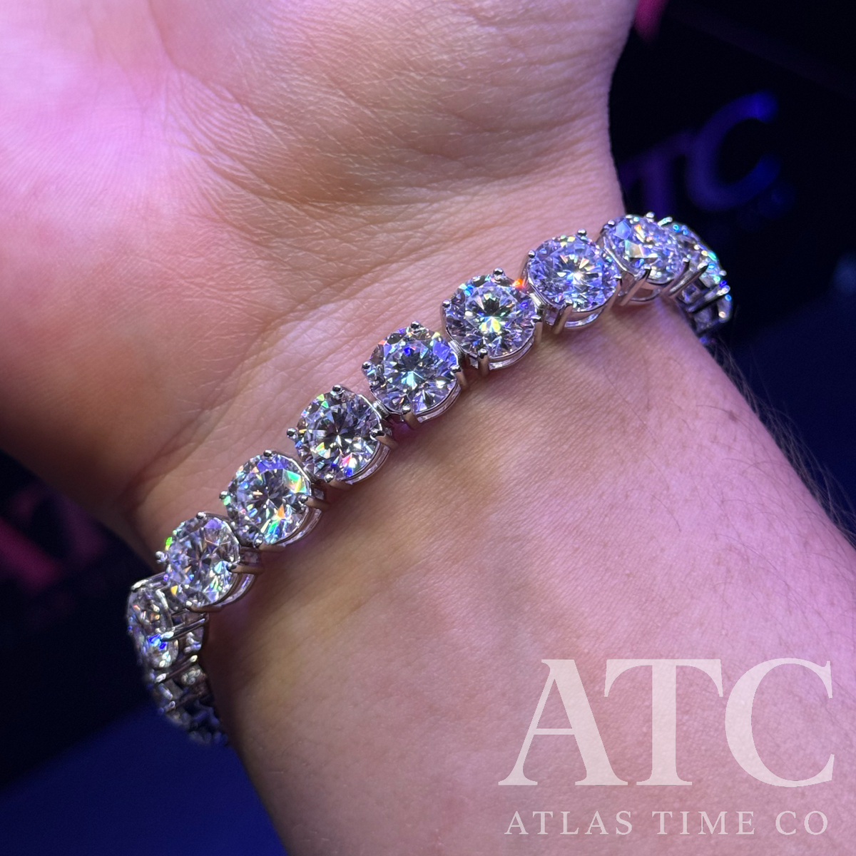 8MM VVS1 Moissanite Tennis Bracelet GRA CERTIFIED - 925 Sterling Silver