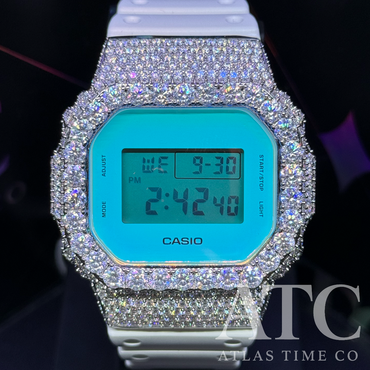 VVS1 Moissanite G-Shock DW-5600TL-7 Watch - GRA CERTIFIED