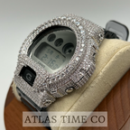 VVS1 Moissanite G-Shock DW-6900SK-1 Watch - GRA CERTIFIED