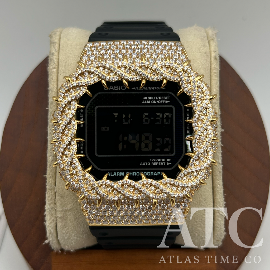 VVS1 Moissanite G-Shock DW-5600RW-1 Watch - GRA CERTIFIED