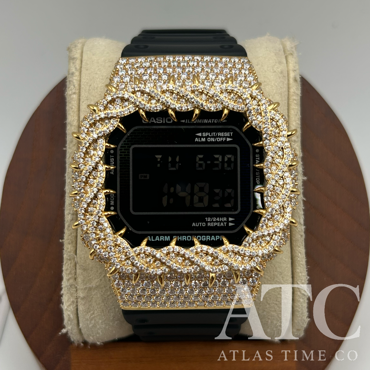 VVS1 Moissanite G-Shock DW-5600RW-1 Watch - GRA CERTIFIED